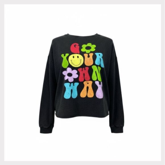 Go Your Own Way Graphic Sweatshirt – Girls’ Size XXL (16/18) - Picture 2 of 4